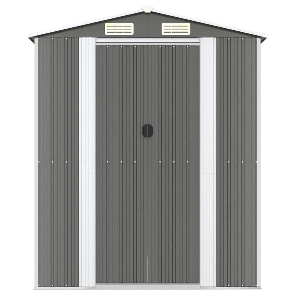 VIDAXL Abri De Jardin Gris Clair 192x855x223 Cm Acier Galvanisé