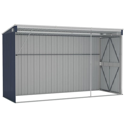 VIDAXL Abri De Jardin Mural Anthracite 118x288x178 Cm Acier