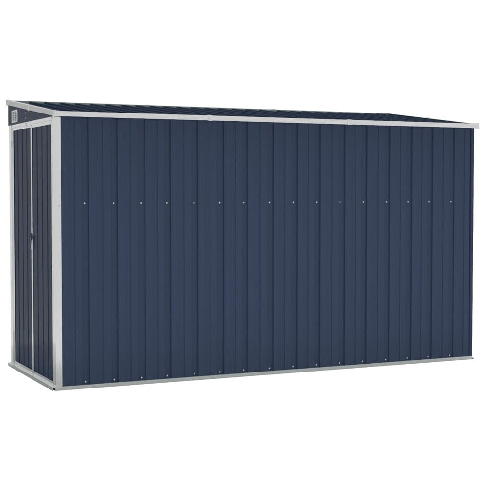 VIDAXL Abri De Jardin Mural Anthracite 118x288x178 Cm Acier