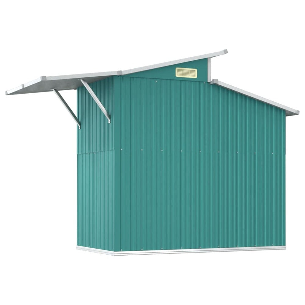 VIDAXL Abri De Jardin Vert 270x130x208,5 Cm Acier Galvanisé