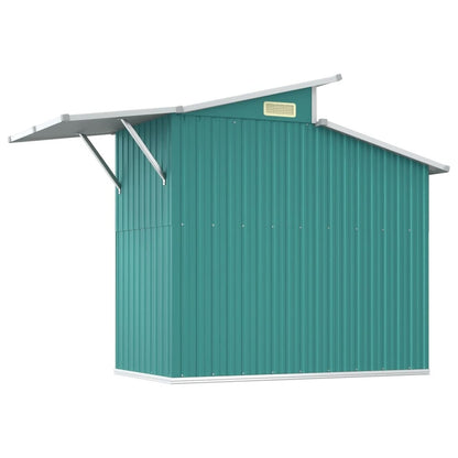 VIDAXL Abri De Jardin Vert 270x130x208,5 Cm Acier Galvanisé