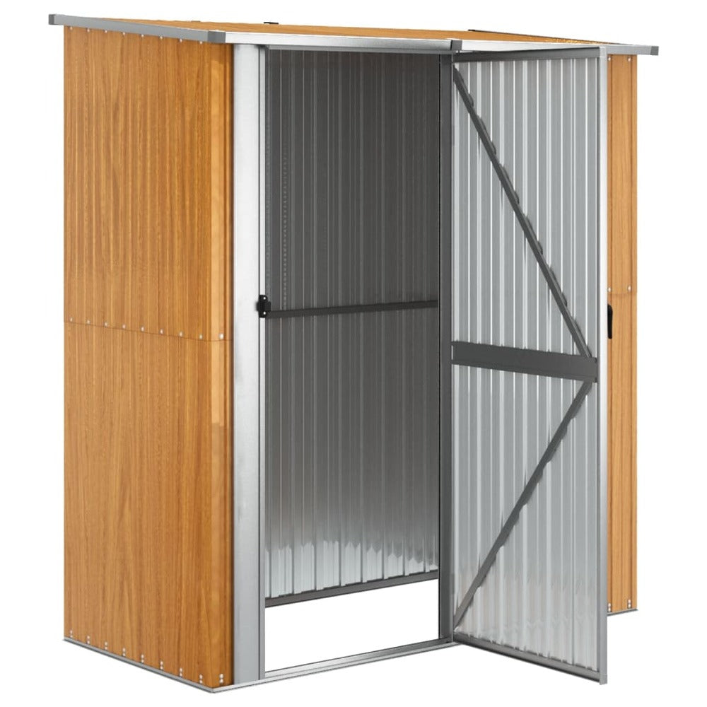 VIDAXL Abri De Jardin Marron 180,5x97x209,5 Cm Acier Galvanisé