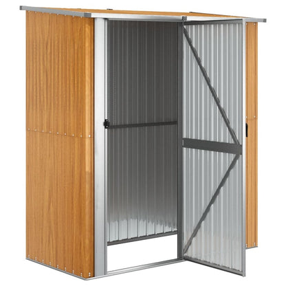 VIDAXL Abri De Jardin Marron 180,5x97x209,5 Cm Acier Galvanisé