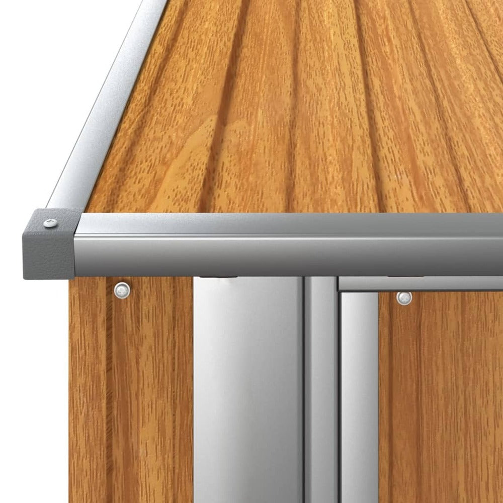 VIDAXL Abri De Jardin Marron 180,5x97x209,5 Cm Acier Galvanisé