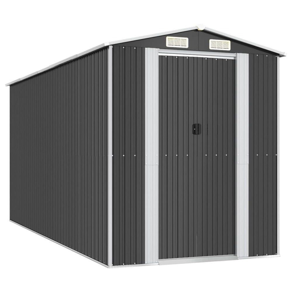 VIDAXL Abri De Jardin Anthracite 192x440x223 Cm Acier Galvanisé