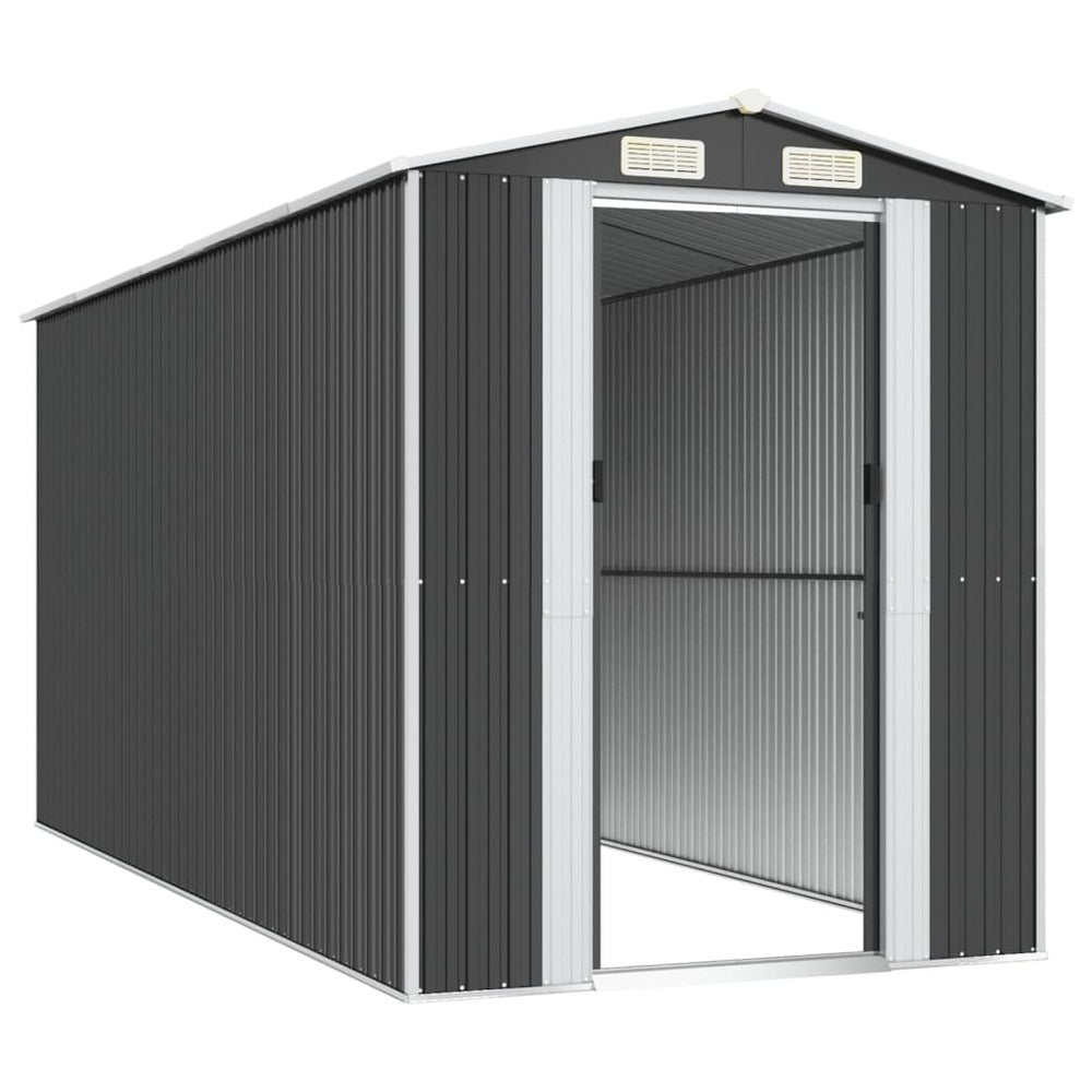 VIDAXL Abri De Jardin Anthracite 192x440x223 Cm Acier Galvanisé