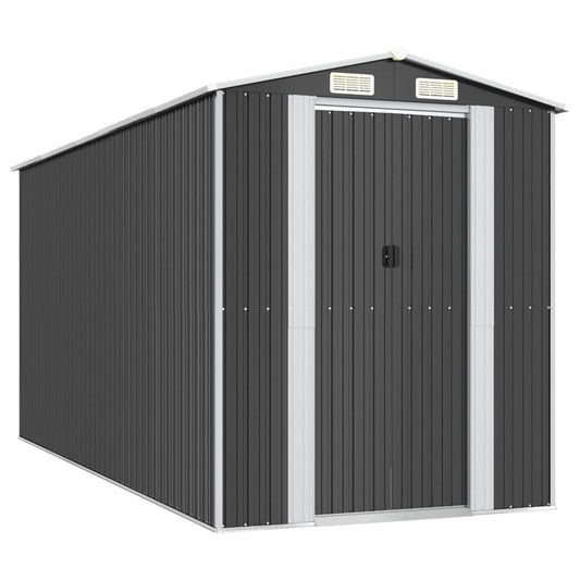VIDAXL Abri De Jardin Anthracite 192x440x223 Cm Acier Galvanisé