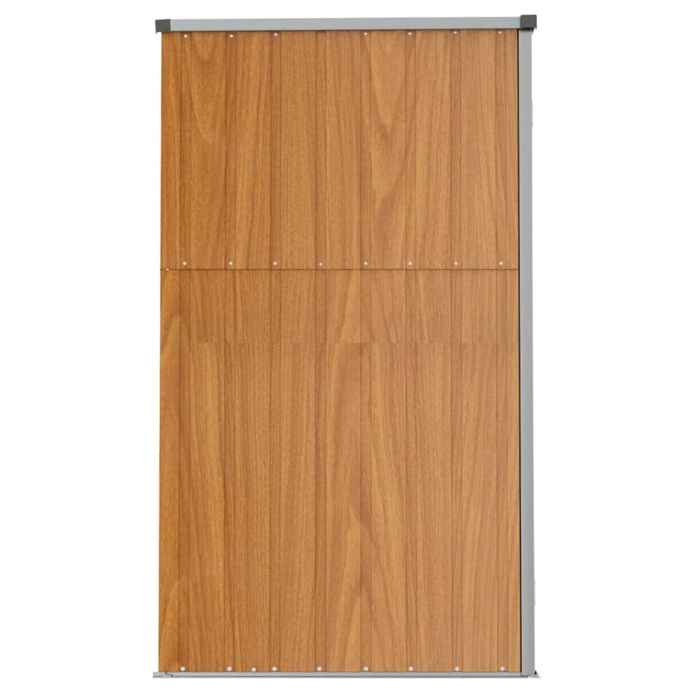 VIDAXL Abri à Outils De Jardin Marron 225x89x161 Cm Acier Galvanisé