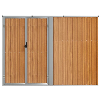 VIDAXL Abri à Outils De Jardin Marron 225x89x161 Cm Acier Galvanisé