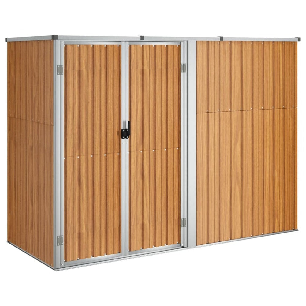 VIDAXL Abri à Outils De Jardin Marron 225x89x161 Cm Acier Galvanisé