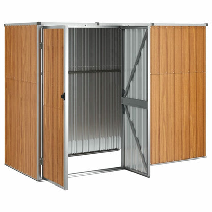 VIDAXL Abri à Outils De Jardin Marron 225x89x161 Cm Acier Galvanisé