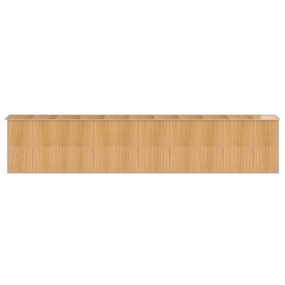 VIDAXL Abri De Jardin Marron Clair 192x938x223 Cm Acier Galvanisé