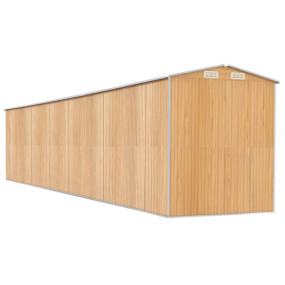 VIDAXL Abri De Jardin Marron Clair 192x1021x223 Cm Acier Galvanisé