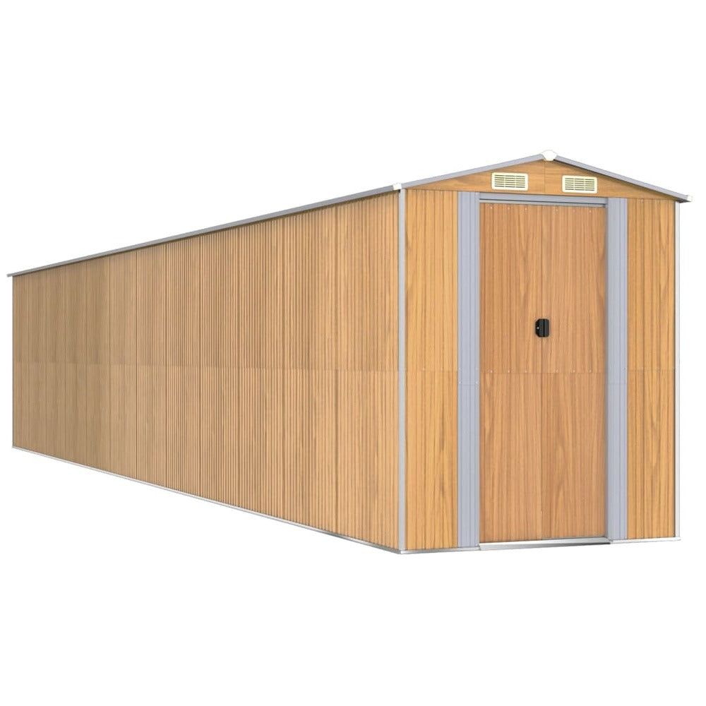 VIDAXL Abri De Jardin Marron Clair 192x1021x223 Cm Acier Galvanisé
