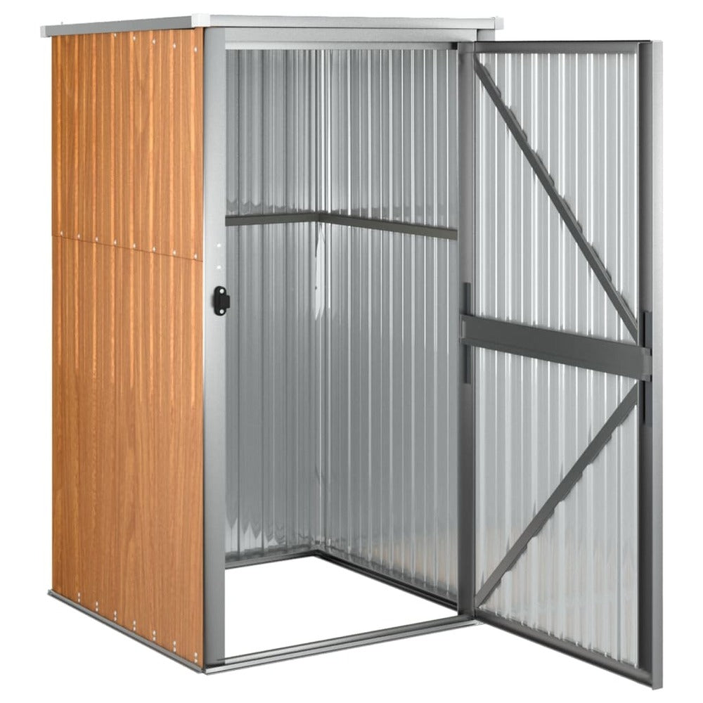 VIDAXL Abri à Outils De Jardin Marron 88x89x161 Cm Acier Galvanisé