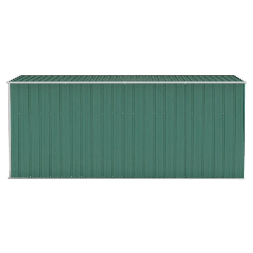 VIDAXL Abri De Jardin Mural Vert 118x382x178 Cm Acier Galvanisé