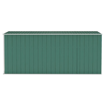 VIDAXL Abri De Jardin Mural Vert 118x382x178 Cm Acier Galvanisé