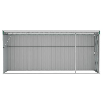 VIDAXL Abri De Jardin Mural Vert 118x382x178 Cm Acier Galvanisé