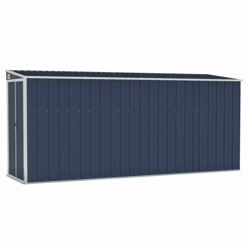 VIDAXL Abri De Jardin Mural Anthracite 118x382x178 Cm Acier