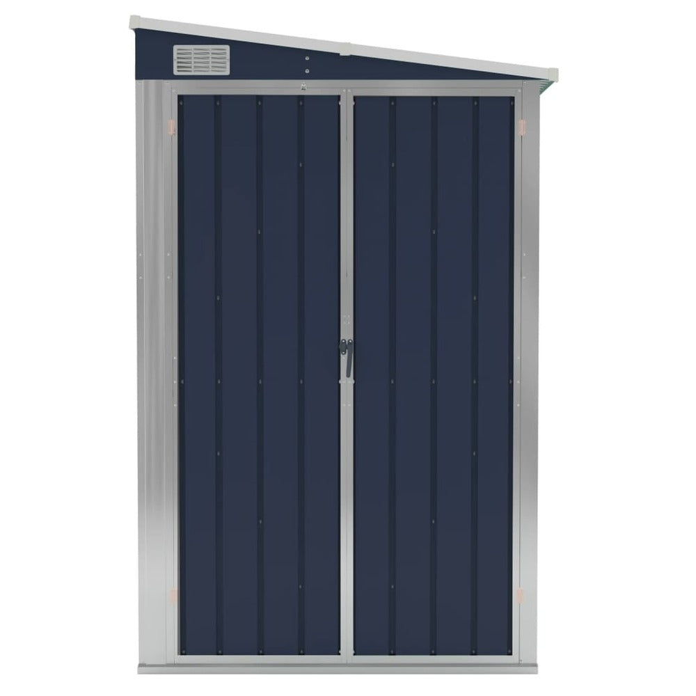 VIDAXL Abri De Jardin Mural Anthracite 118x382x178 Cm Acier