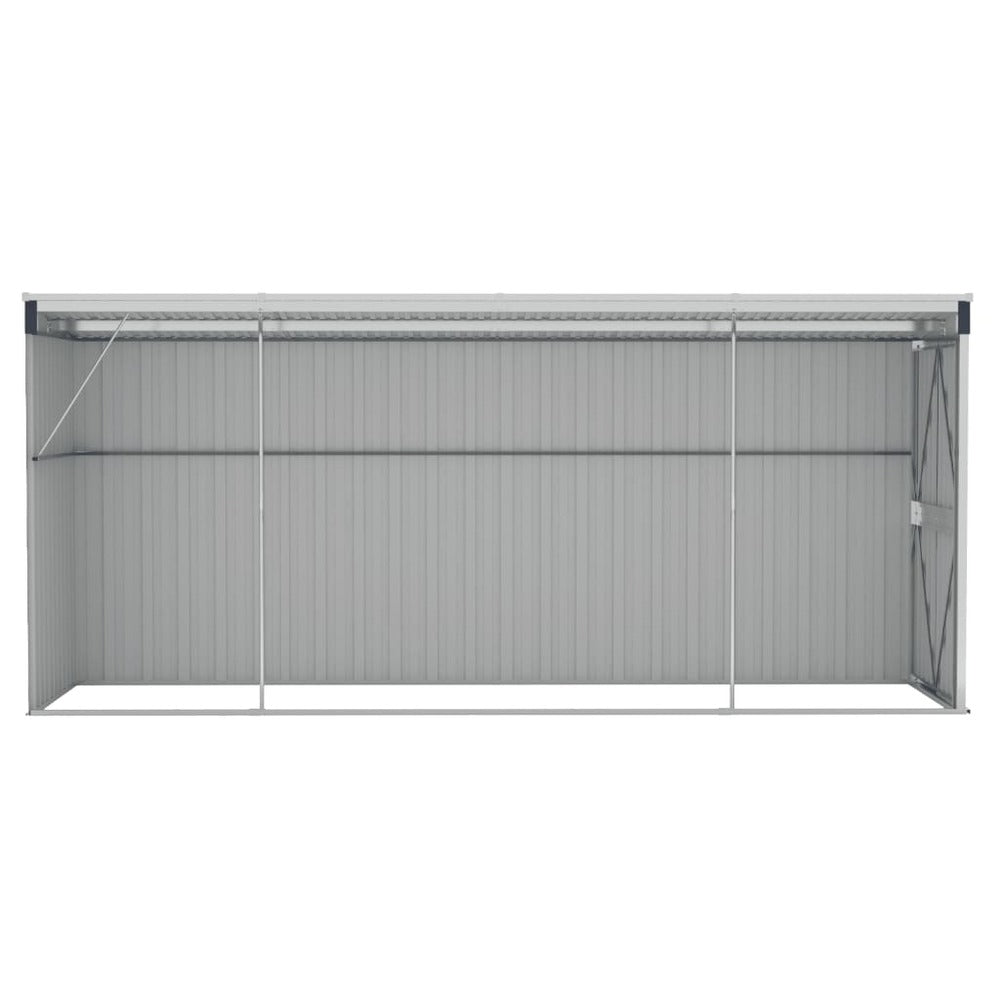VIDAXL Abri De Jardin Mural Anthracite 118x382x178 Cm Acier