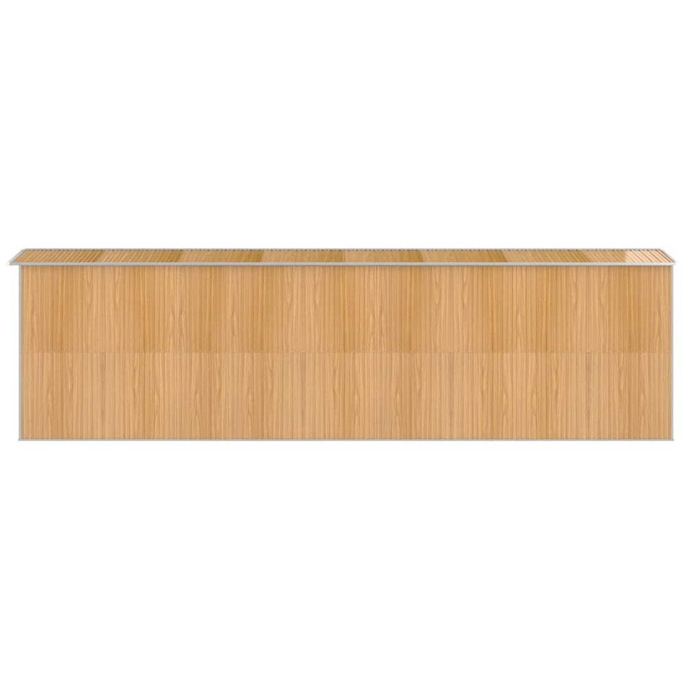 VIDAXL Abri De Jardin Marron Clair 192x689x223 Cm Acier Galvanisé