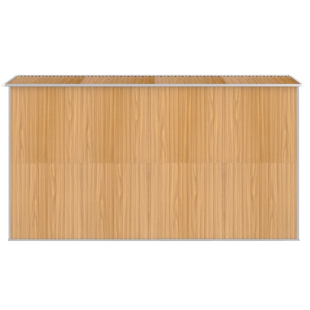 VIDAXL Abri De Jardin Marron Clair 192x357x223 Cm Acier Galvanisé
