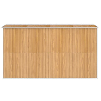 VIDAXL Abri De Jardin Marron Clair 192x357x223 Cm Acier Galvanisé