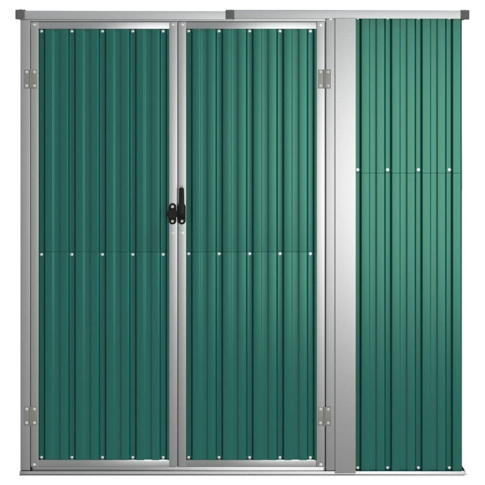 VIDAXL Abri à Outils De Jardin Vert 161x89x161 Cm Acier Galvanisé