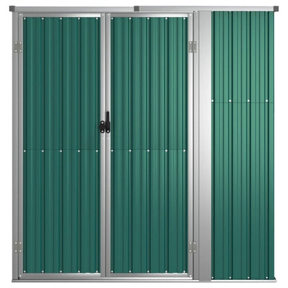 VIDAXL Abri à Outils De Jardin Vert 161x89x161 Cm Acier Galvanisé