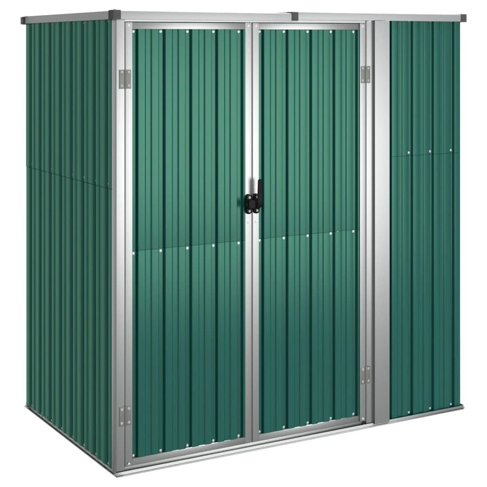 VIDAXL Abri à Outils De Jardin Vert 161x89x161 Cm Acier Galvanisé