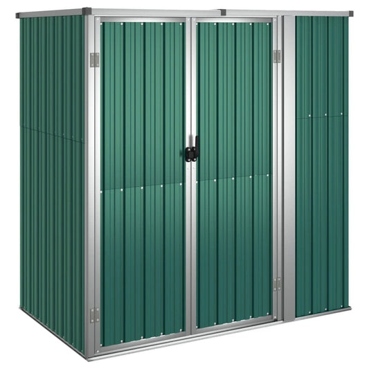 VIDAXL Abri à Outils De Jardin Vert 161x89x161 Cm Acier Galvanisé
