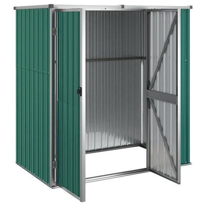 VIDAXL Abri à Outils De Jardin Vert 161x89x161 Cm Acier Galvanisé