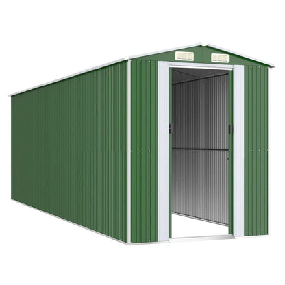 VIDAXL Abri De Jardin Vert 192x606x223 Cm Acier Galvanisé