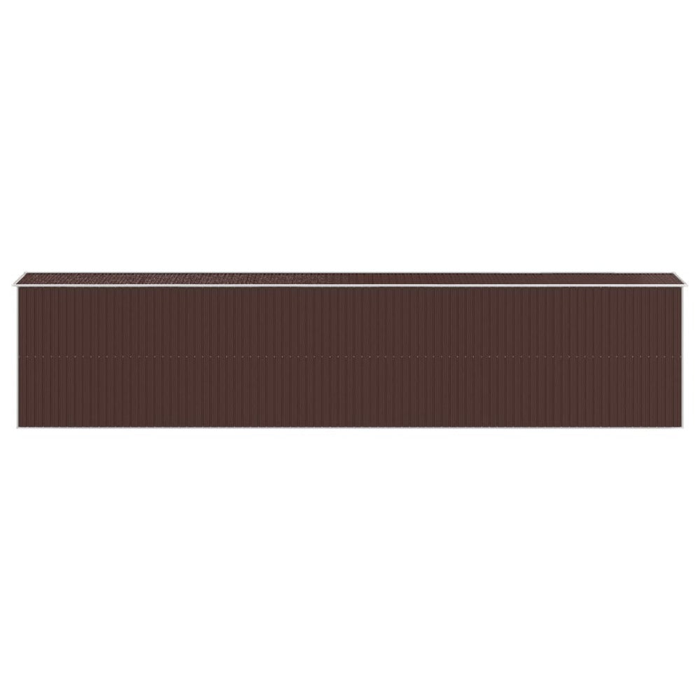 VIDAXL Abri De Jardin Marron Foncé 192x938x223 Cm Acier Galvanisé