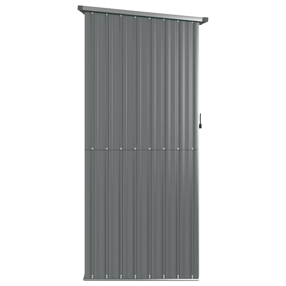 VIDAXL Abri De Jardin Gris 118,5x97x209,5 Cm Acier Galvanisé