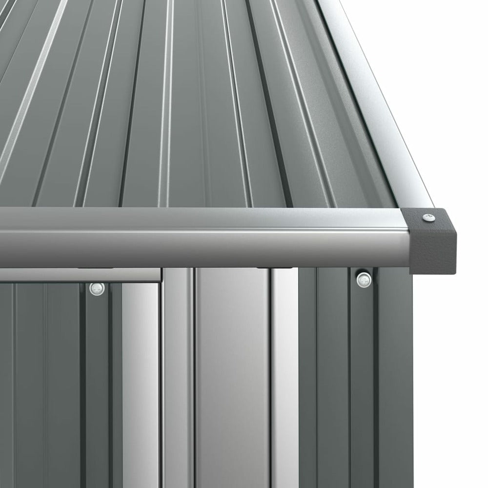 VIDAXL Abri De Jardin Gris 118,5x97x209,5 Cm Acier Galvanisé
