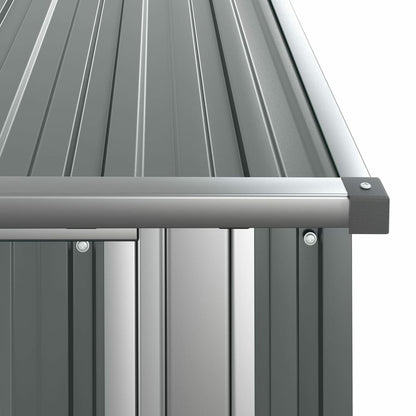 VIDAXL Abri De Jardin Gris 118,5x97x209,5 Cm Acier Galvanisé