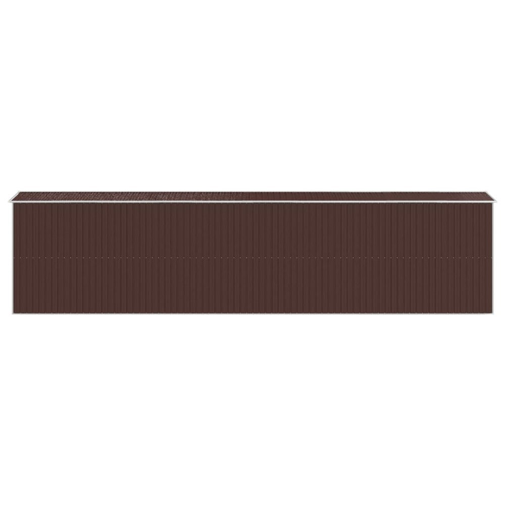 VIDAXL Abri De Jardin Marron Foncé 192x855x223 Cm Acier Galvanisé