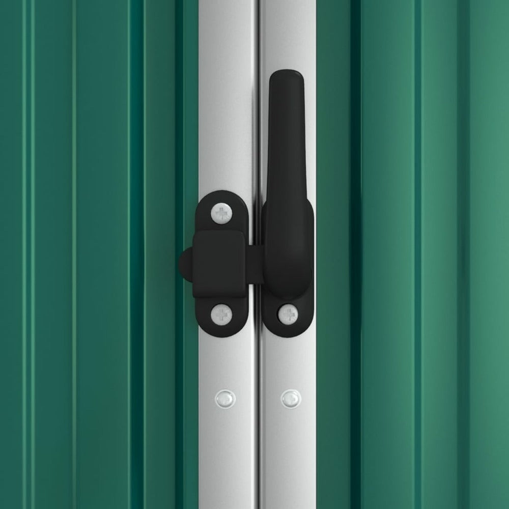 VIDAXL Abri à Outils De Jardin Vert 225x89x161 Cm Acier Galvanisé