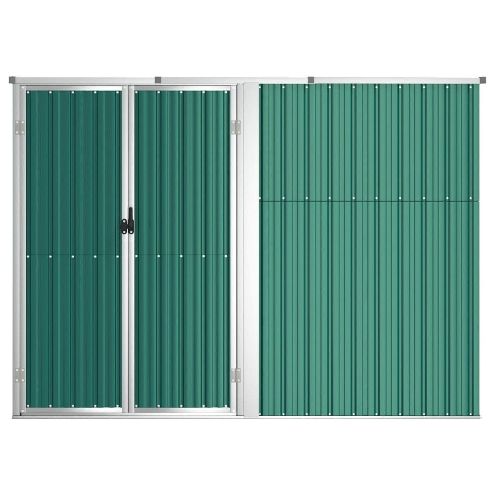 VIDAXL Abri à Outils De Jardin Vert 225x89x161 Cm Acier Galvanisé