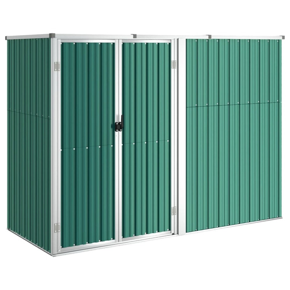 VIDAXL Abri à Outils De Jardin Vert 225x89x161 Cm Acier Galvanisé