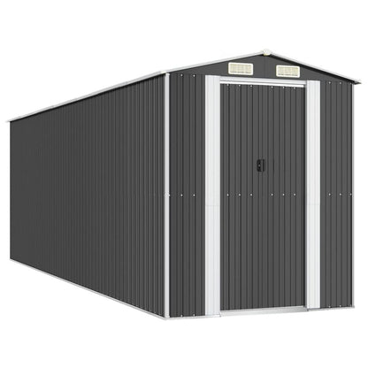 VIDAXL Abri De Jardin Anthracite 192x606x223 Cm Acier Galvanisé