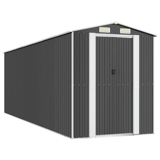 VIDAXL Abri De Jardin Anthracite 192x606x223 Cm Acier Galvanisé