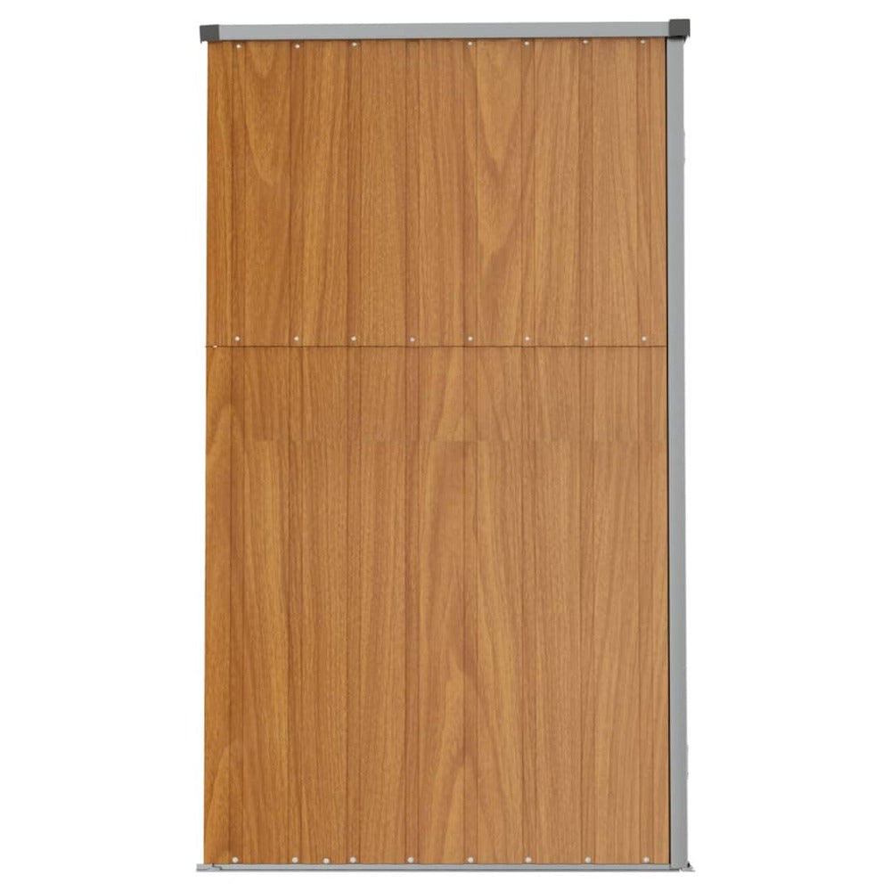VIDAXL Abri à Outils De Jardin Marron 161x89x161 Cm Acier Galvanisé