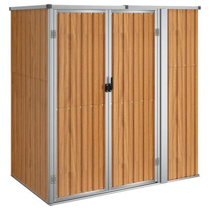 VIDAXL Abri à Outils De Jardin Marron 161x89x161 Cm Acier Galvanisé