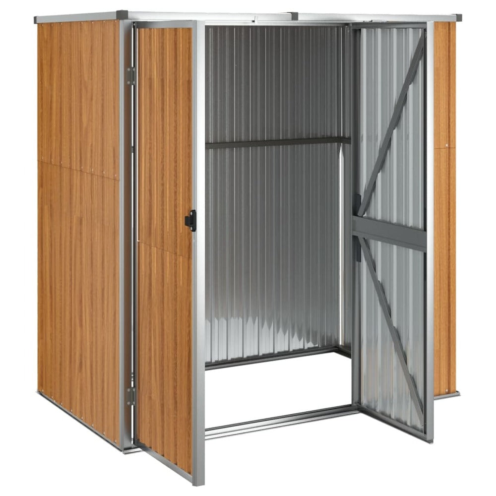 VIDAXL Abri à Outils De Jardin Marron 161x89x161 Cm Acier Galvanisé
