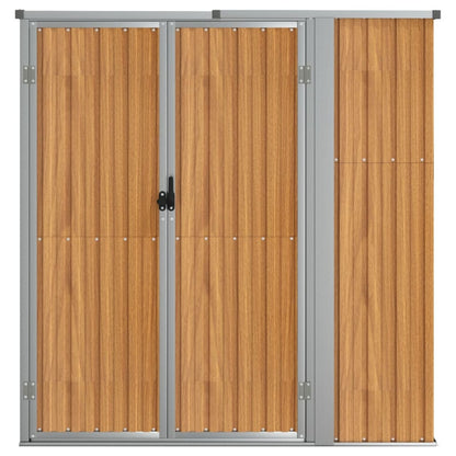 VIDAXL Abri à Outils De Jardin Marron 161x89x161 Cm Acier Galvanisé