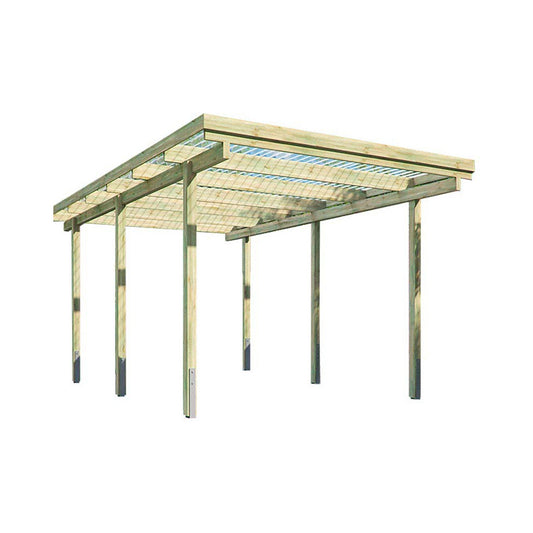  Carport En Bois Couverture Pvc Basic Simple