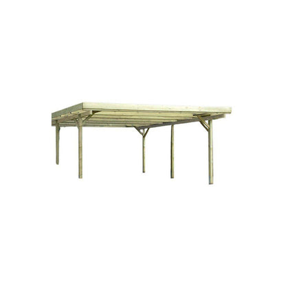  Carport En Bois Couverture Pvc Basic Double